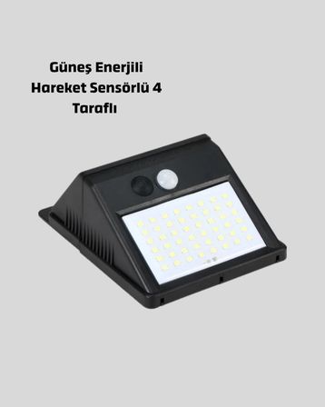 Güneş Enerjili Sensörlü Dış Mekan Duvar Lambası – 3 Modlu, 2200mAh Pil, 120° Algılama