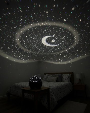 Fişli Yıldız Projektör Gece Lambası Müzikli