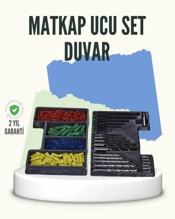 Matkap Ucu Seti 24 Parça Organizer Kutulu Ahşap Metal Beton Uyumlu