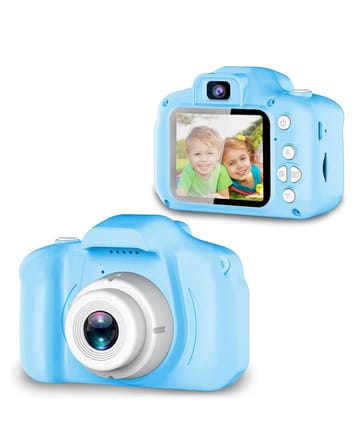 Mavi Mini Dijital Kamera HD Video ve Fotoğraf Çekimli USB Şarjlı Kompakt Kayıt Cihazı
