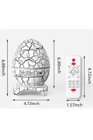 Yumurta Şeklinde Su Dalgalı Bluetooth Speaker Lamba Renkli Şarjlı