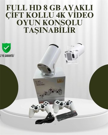 Portatif 4K Projeksiyon – 4.000 Uygulama, Kablosuz Yansıtma ve Bluetooth 5.0