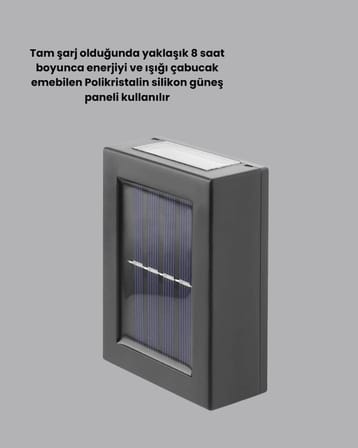 Şeffaf Abajurlu Duvar Tipi Solar Işık