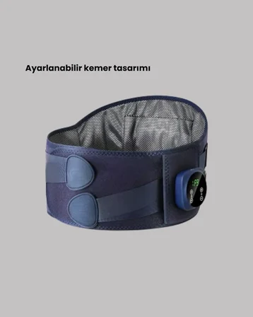 Isıtmalı Masaj Kemeri Dijital Ekranlı Bel Çevresi 100 cm Altı Uyumlu