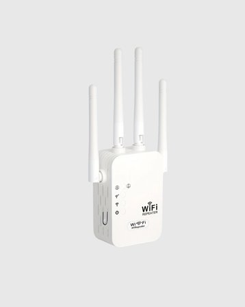 300Mbps WiFi Menzil Genişletici 4 Antenli WPA3 Güvenlikli Priz Tipi Repeater