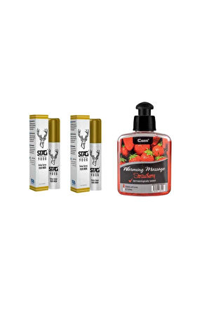 Erkeklere Özgü Geciktiricili Dikleştirici Sprey 2 Adet + Çilekli Masaj Jeli 100 ML & SÜRPRİZ HEDİYE