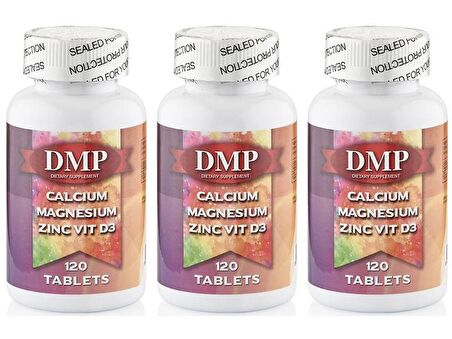 Dmp Kalsiyum Magnezyum Çinko D3 Vitamini 3x120 Tablet Calcium Magnesium Zinc Vitamin D  