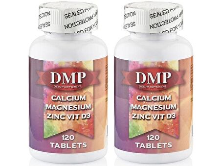 Dmp Kalsiyum Magnezyum Çinko D3 Vitamini 2x120 Tablet Calcium Magnesium Zinc Vitamin D  