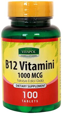 Vitapol Vitamin B12 1000 Mcg 100 Tablet  