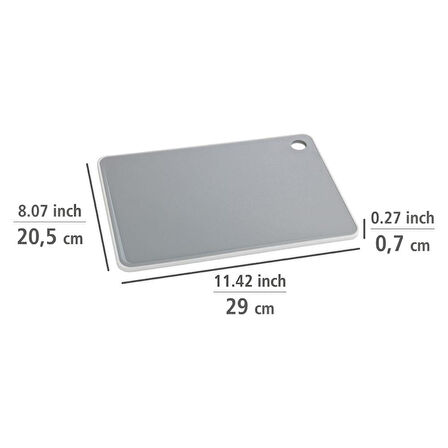 Saban Basic L Kesme Tahtası | Antibakteriyel, Kaymaz, Sulu Yemekler İçin Oluklu, Gıdaya Uygun 20,5 x 29 cm
