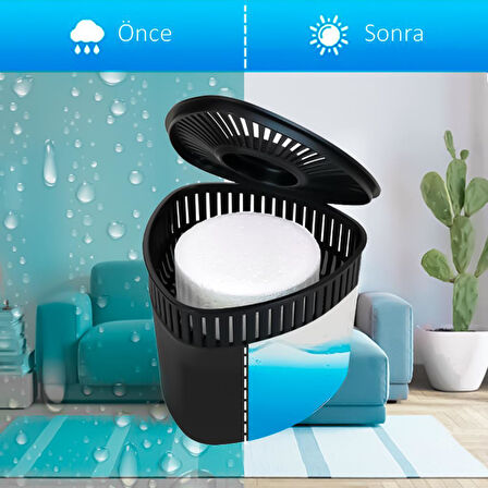 Siyah Şeftali Üçgen Nem Alıcı Aparat Rutubet ve Koku Giderici 500 Gr