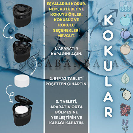 Siyah Portakal Üçgen Nem Alıcı Aparat Rutubet ve Koku Giderici 500 Gr