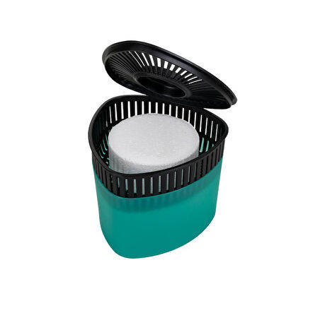 Yeşil, Yeşil Elma Kokulu Üçgen Nem Alıcı Aparat - Koku ve Rutubet Gideirci 500Gr