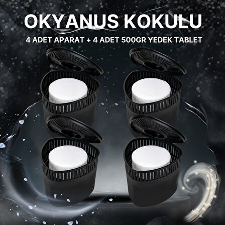 4 Adet 500 gr Nem Alıcılı Ve Rutubet Giderici Aparat Üçgen Okyanus  (TABLET DAHİL)