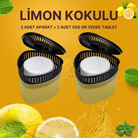 2 Adet 500 gr Nem Alıcılı Ve Rutubet Giderici Aparat Üçgen Limon (TABLET DAHİL)