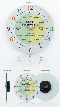 Sabanbaba - Eğitici Çocuk Duvar Saati Çap 27cm - Saati Öğreniyorum