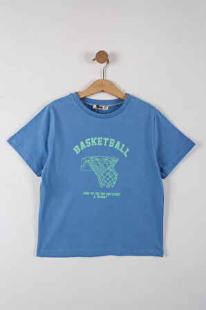 Erkek Çocuk Basketball Yazılı Şortlu Takım