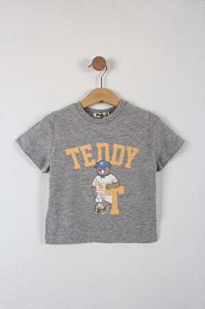 Erkek Çocuk Teddy Yazılı Şortlu Takım