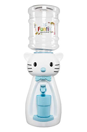 Kedi Figürlü 1,9 Litre Büyük Boy Bardaklı Sızdırmaz Çocuklar Için Su Sebili 50 Cm Montessori Mb
