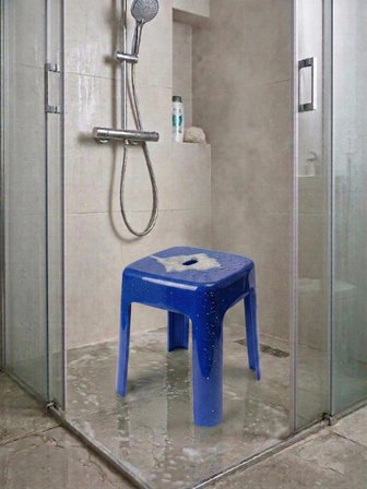 Saban Tabure Sağlam Plastik Kırılmaya Dayanıklı Bahçe, Balkon ,Banyo Mavi