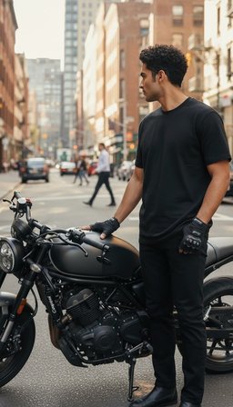 Yasaya Uygun Kesik Motorcu Eldiveni Siyah EN13594 Etiketli Yasaya Uygun 