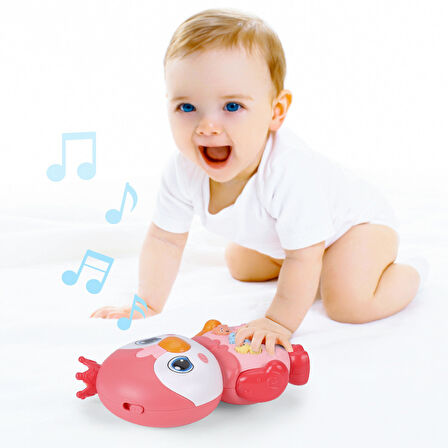 yuncak Işıklı ve Müzikli Sevimli Penguen Bebek Piyanosu