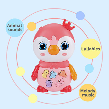 yuncak Işıklı ve Müzikli Sevimli Penguen Bebek Piyanosu