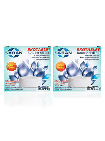 2 Adet 2x500 gr Nem Alıcı Rutubet Ve Küf Önleyici Yedek Tablet Portakal