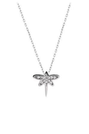 Swarovski Taşlı Yusufçuk Model Gümüş Zirconia Kolye