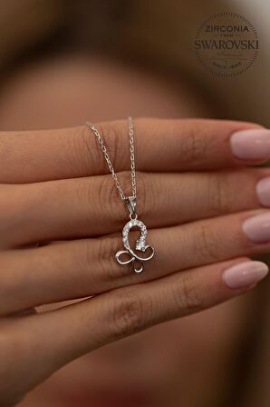 Swarovski Taşlı Kelebek Model Gümüş Zirconia Kolye