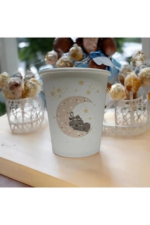 Hoşgeldin Baby Tasarım Tek Kullanımlık 7 Oz 50 Adet Karton Bardak