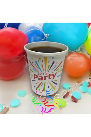 Parti konseptli Tek kullanımlık 7 Oz 100 Adet Karton Bardak