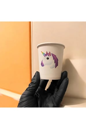 unıcorn parti doğumgünü konseptli Tek kullanımlık 7 Oz 50 Adet Karton Bardak