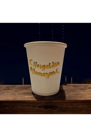 Ramazan-hoşgeldin Ramazan-iftar-sahur Tek Kullanımlık 7 Oz 100 Adet Karton Bardak