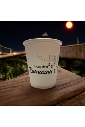 Ramazan-hoşgeldin Ramazan-iftar-sahur Tek Kullanımlık 7 Oz 100 Adet Karton Bardak