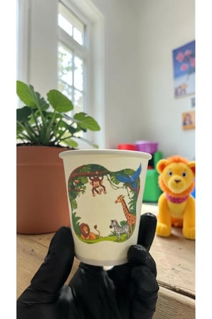 Hayvan-Orman-Amazon-Zoo Doğumgünü Parti temalı Tek kullanımlık 7 Oz 50 Adet Karton Bardak