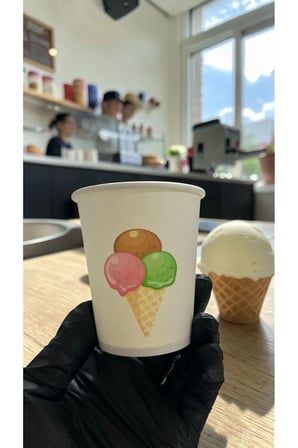 Dondurma Külah Yaz Doğumgünü Parti Etkinlik temalı Tek kullanımlık 7 Oz 100 Adet Karton Bardak