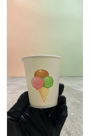Dondurma Külah Yaz Doğumgünü Parti Etkinlik temalı Tek kullanımlık 7 Oz 100 Adet Karton Bardak