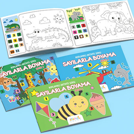 Kodlamalı Aktivite Serisi - Sayılarla Boyama Kitabı Seti - 5 Kitap