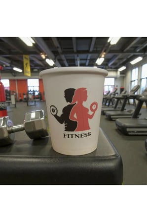 FITNESS SPOR SALONU Temalı Tek kullanımlık 7 Oz 100 Adet Üreticiden Karton Bardak