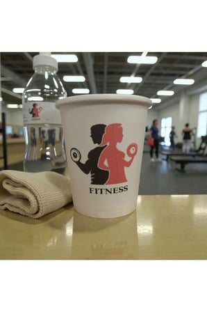 FITNESS SPOR SALONU Temalı Tek kullanımlık 7 Oz 200 Adet Üreticiden Karton Bardak