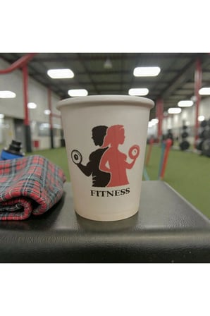 FITNESS SPOR SALONU Temalı Tek kullanımlık 7 Oz 50 Adet Üreticiden Karton Bardak