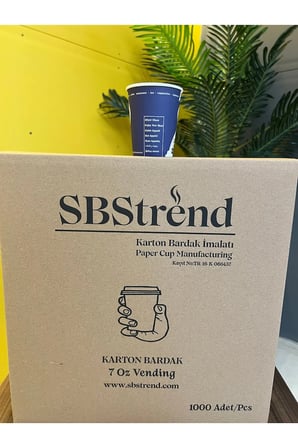 Üreticiden 7 oz KALIN GRAMAJ KOLİ kağıt karton 1000 adet bardak