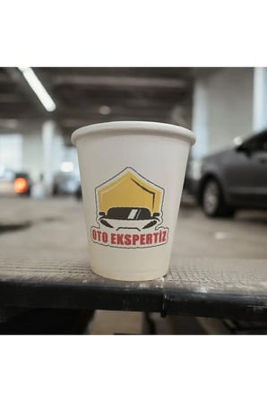 OTO EKSPERTİZ Temalı Tek kullanımlık 7 Oz 200 Adet Üreticiden Karton Bardak