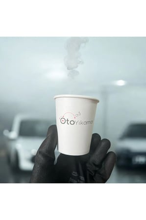 OTO YIKAMA Temalı Tek kullanımlık 7 Oz 50 Adet Üreticiden Karton Bardak