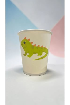 Orman Amazon Hayvan Kertenkele Doğumgünü Parti Etkinlik Tek kullanımlık 7 Oz 50 Adet Karton Bardak