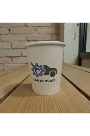 OTO TAMİR desenli Tek kullanımlık 7 Oz Vending 50 Adet Karton Bardak