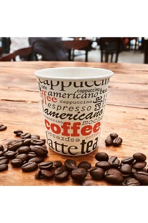 YENİ ÜRÜN 4 OZ Espresso-Türk kahvesi-Americano Tek kullanımlık 100 Adet Karton Bardak