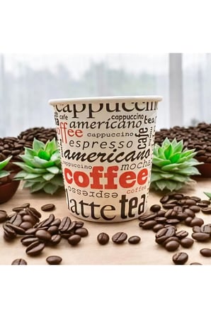 YENİ ÜRÜN 4 OZ Espresso-Türk kahvesi-Americano Tek kullanımlık 100 Adet Karton Bardak