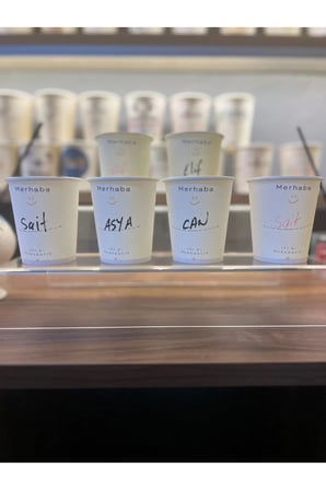 YENİ TASARIM İsim yazılabilir 7 oz karton bardak 100 Adet Kişiselleştirilebilir Beyaz Kahve Çay Bardağı